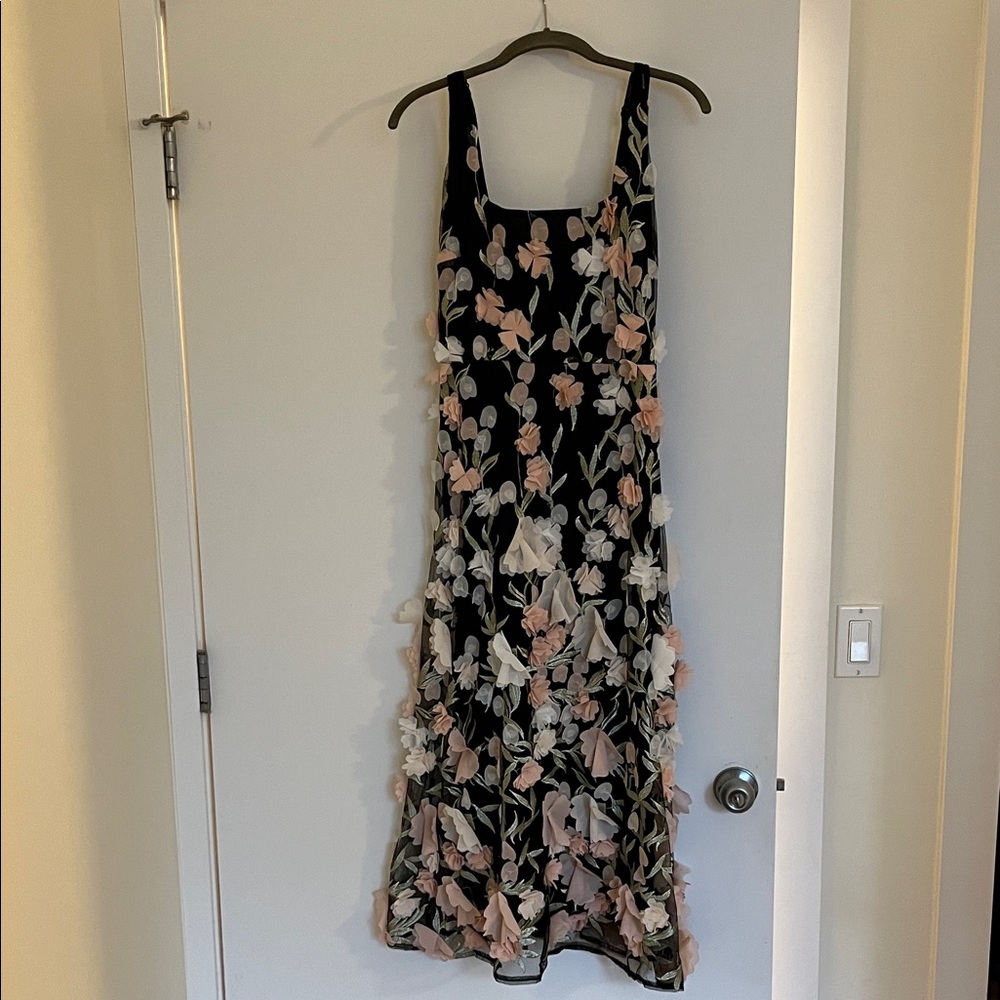 Lulu's Black Floral Dress